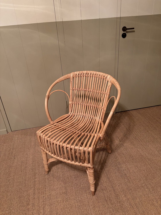 Image 1 of 2X Sika Rattan Chair With Marble Bistro Table