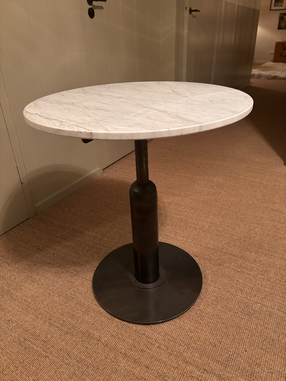 Image 1 of 2X Sika Rattan Chair With Marble Bistro Table