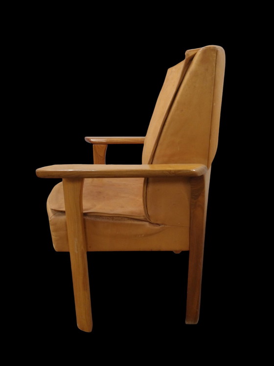 Image 1 of Cognac Danish Lounge Chair