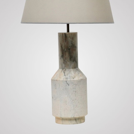 Image 1 of Lampada vintage in marmo bianco, Francia 1980