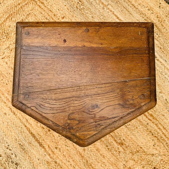 Image 1 of Vintage pentagonal saddle in oak, 1950