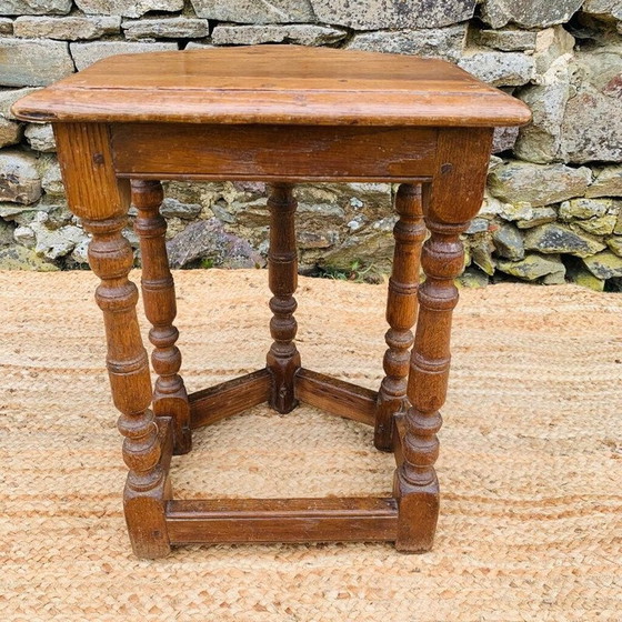 Image 1 of Vintage pentagonal saddle in oak, 1950