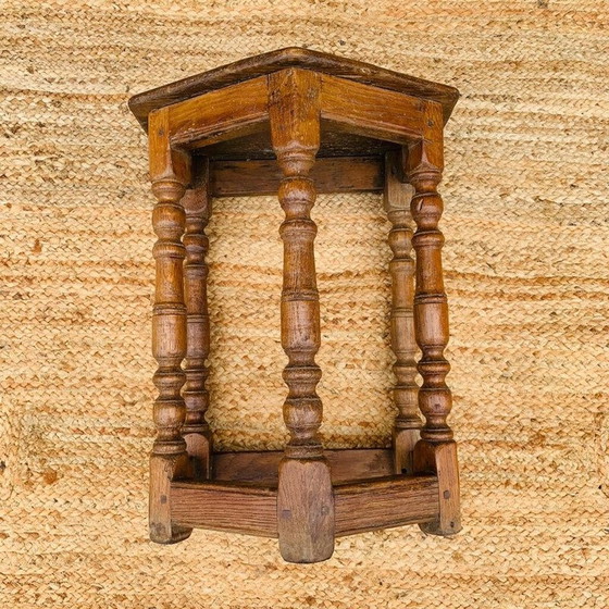 Image 1 of Vintage pentagonal saddle in oak, 1950