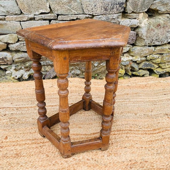 Image 1 of Vintage pentagonal saddle in oak, 1950