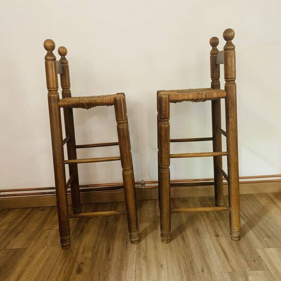 Image 1 of Pair of vintage high stools, 1950