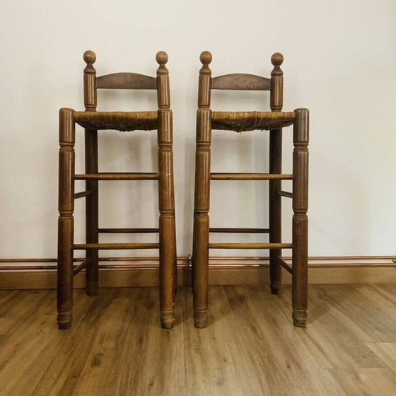 Image 1 of Pair of vintage high stools, 1950