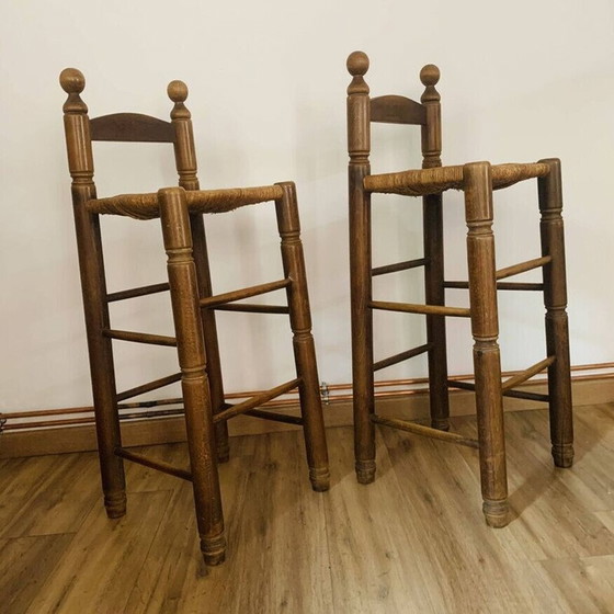 Image 1 of Pair of vintage high stools, 1950