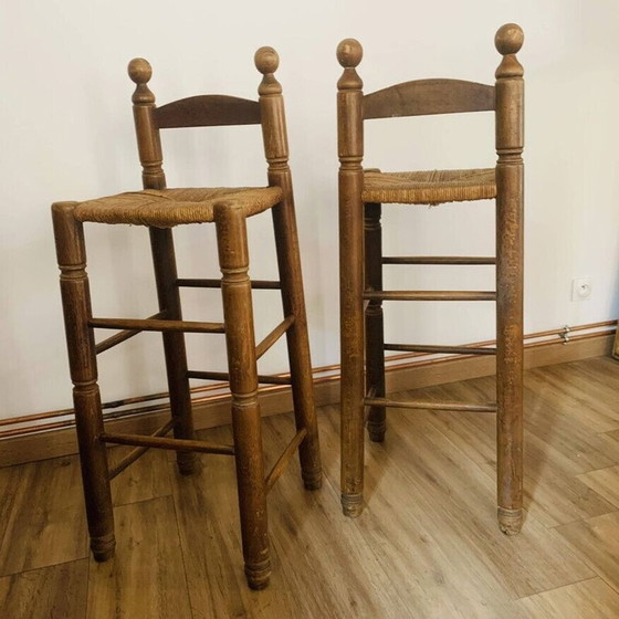 Image 1 of Pair of vintage high stools, 1950