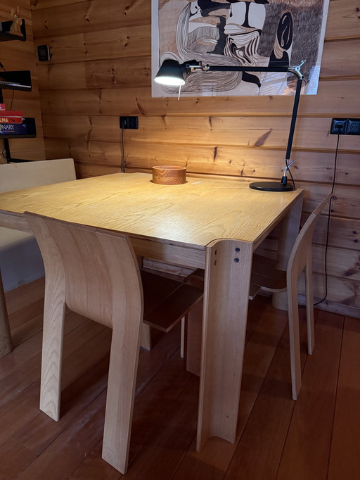 Strip Table With Chairs By Gijs Bakker For Castelijn