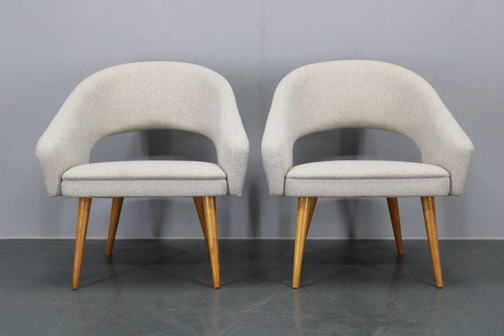 Image 1 of 1960S Pair Of Restored Shell Chairs, Czechoslovakia 