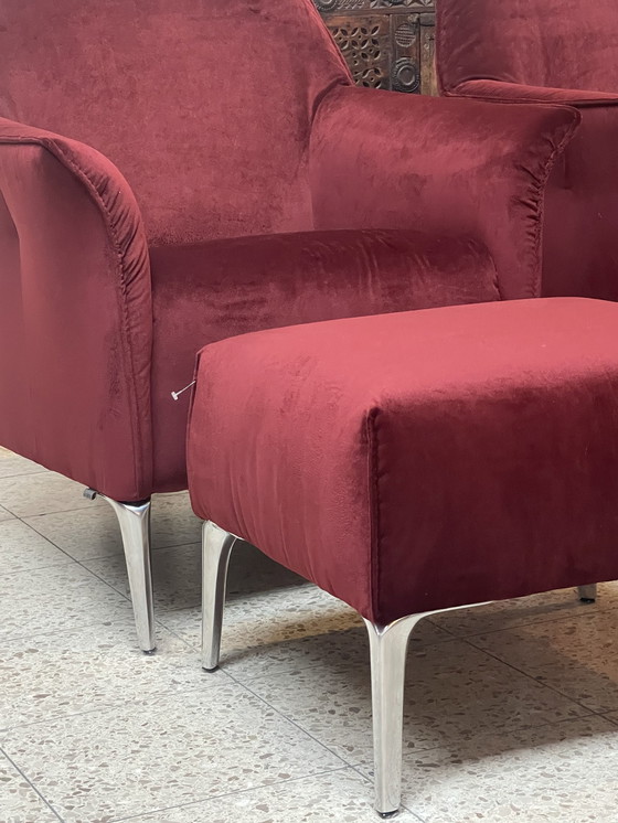 Image 1 of Leolux Mayuro Armchairs Plus Hocker 50% Discount