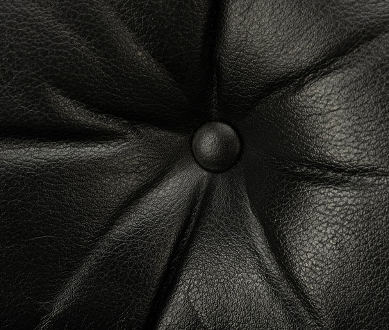 Image 1 of Black Leather Swivel Chair By H.W. Klein For Bramin, 1960S