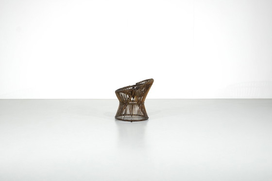 Image 1 of Rattan stool, Italy, 1960s.