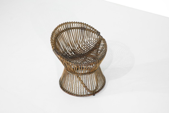 Image 1 of Rattan stool, Italy, 1960s.