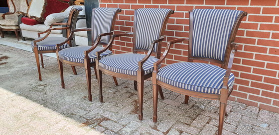 Image 1 of 4 Heroic Mahogany Dining Room Armchairs