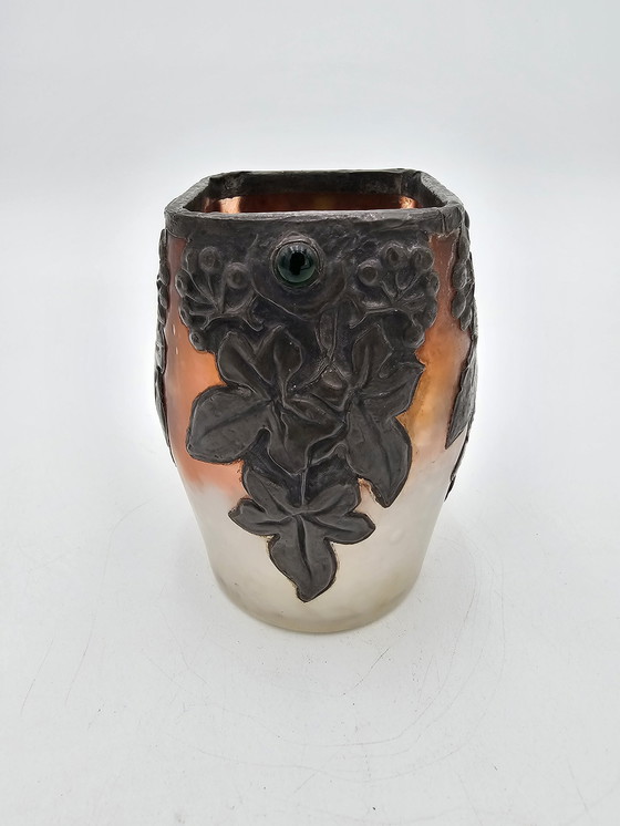 Image 1 of Vase Art Nouveau Pate De Verre Tevan Margit