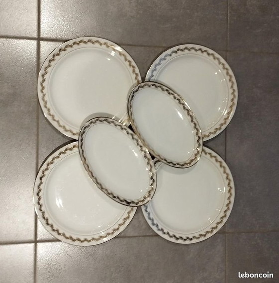 Image 1 of Plate - Ensemble De Vaisselle En Porcelaine De Limoges - Art De La Table