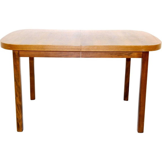Image 1 of Vintage circular walnut table, Sweden 1960