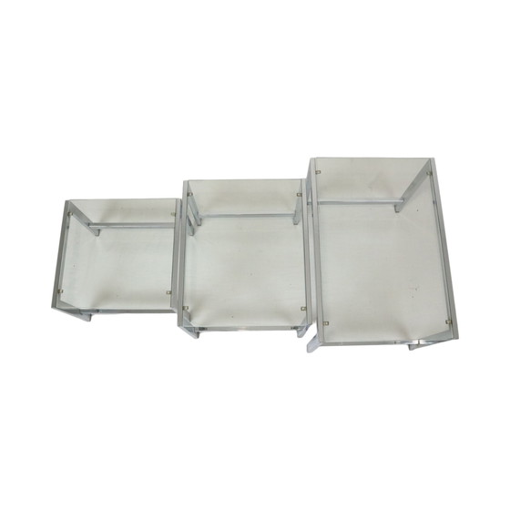 Image 1 of Space Age Nesting Tables Chrome