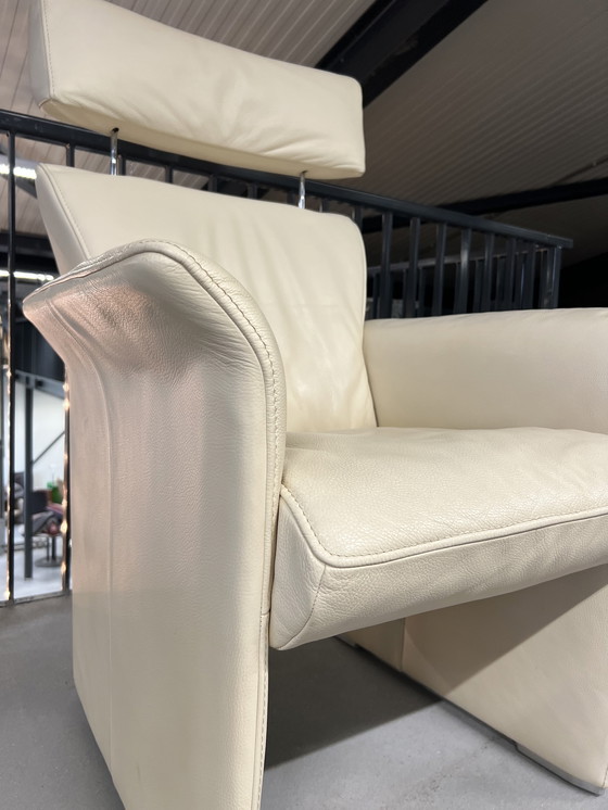 Image 1 of Jori Aqua armchair Cream leather