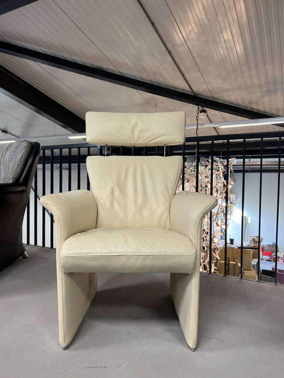 Image 1 of Jori Aqua armchair Cream leather