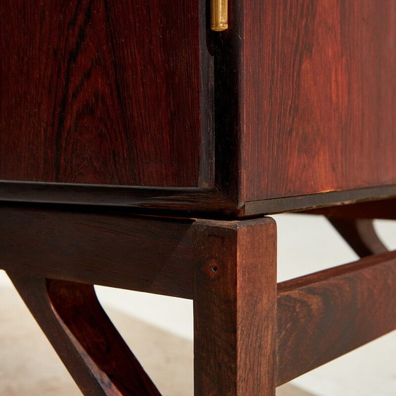Image 1 of Vintage model A 232 wardrobe in rosewood and brass by Børge Mogensen for Fdb Møbler, 1960