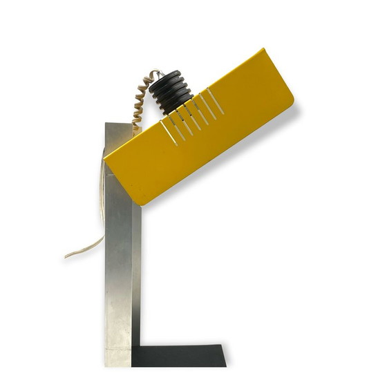 Image 1 of Lampada da tavolo vintage in giallo Cubic, Italia anni '70