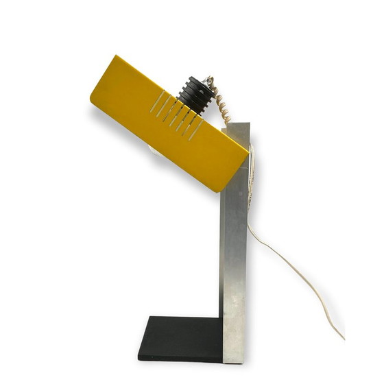 Image 1 of Lampada da tavolo vintage in giallo Cubic, Italia anni '70
