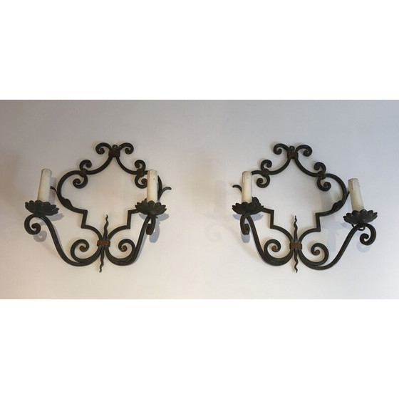 Image 1 of Pair of vintage sconces 1950