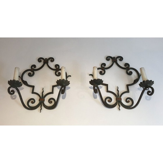 Image 1 of Pair of vintage sconces 1950