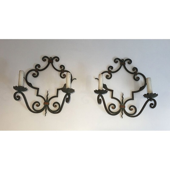 Image 1 of Pair of vintage sconces 1950