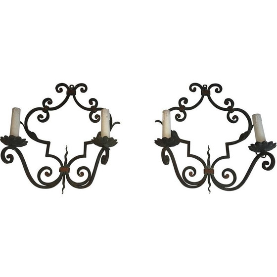 Image 1 of Pair of vintage sconces 1950