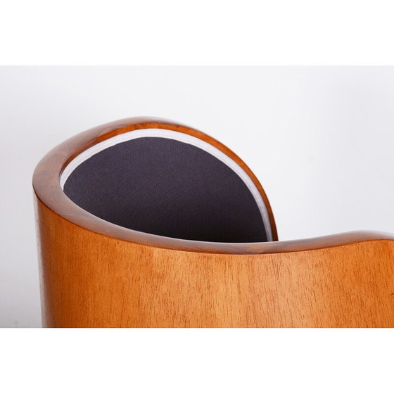 Image 1 of Vintage mahogany veneer and beech solid wood armchair, France 1940