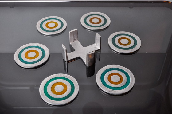 Image 1 of Set Of 6 Space-Age Coasters, Italy, 1970