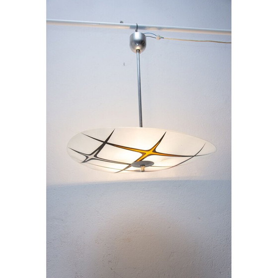 Image 1 of Lampada a sospensione in vetro vintage, Cecoslovacchia 1960