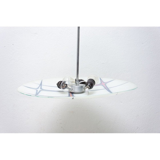 Image 1 of Lampada a sospensione in vetro vintage, Cecoslovacchia 1960