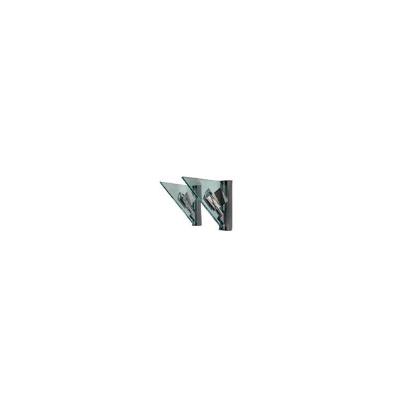Image 1 of Pair of vintage Icaro wall lamp in glass and metal by Carlo Forcolini for Artemide, Italy 1986