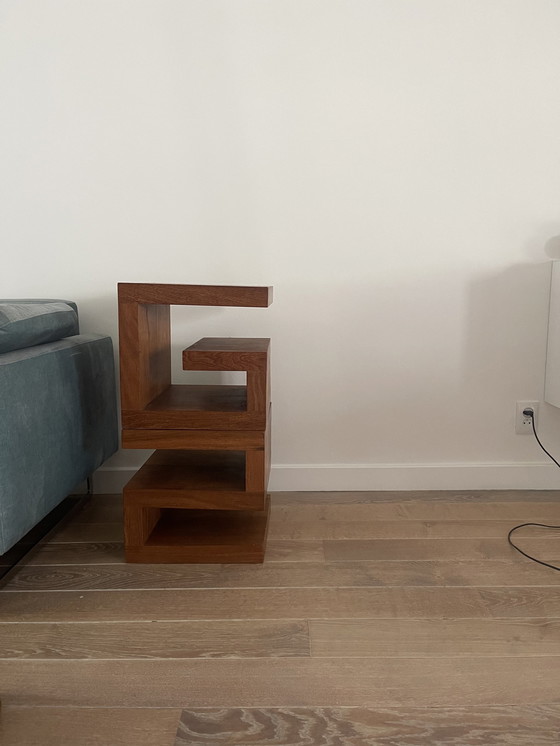 Image 1 of 2x Vintage side tables made of solid wood