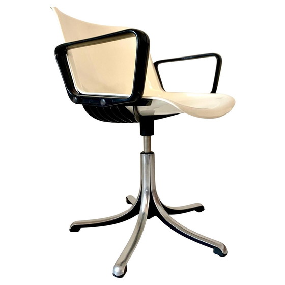 Image 1 of 3X Set Of Three Modus Office Desk Chairs, Osvaldo Borsani For Tecno, Italy 1960