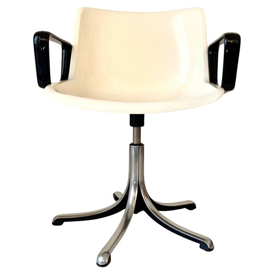 Image 1 of 3X Set Of Three Modus Office Desk Chairs, Osvaldo Borsani For Tecno, Italy 1960