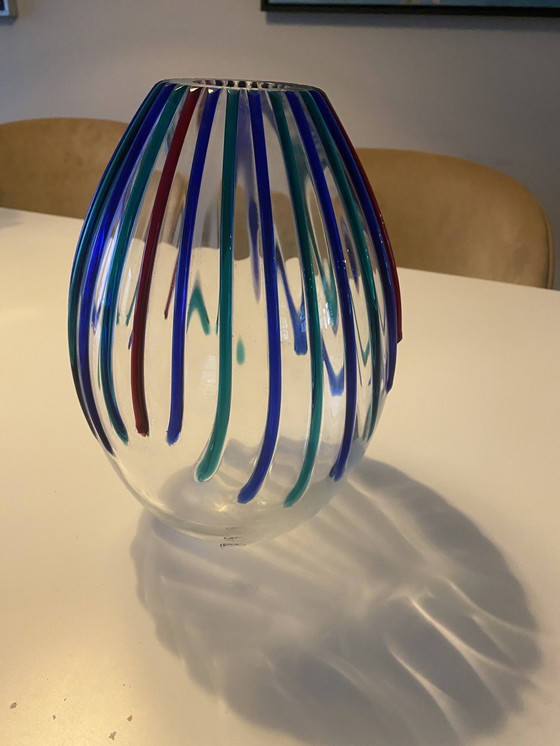 Image 1 of Alfredo Barbini Murano Glass Vase