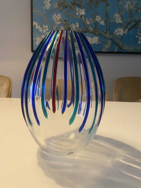 Image 1 of Alfredo Barbini Murano Glass Vase