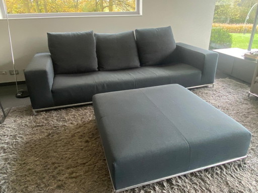 B&B Italia George 3-Seater Sofa + Footrest By Antonio Citterio