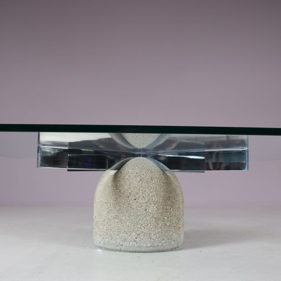 Image 1 of "Paracarro" Coffee table by Giovanni Offredi for Saporiti, Italy 1970