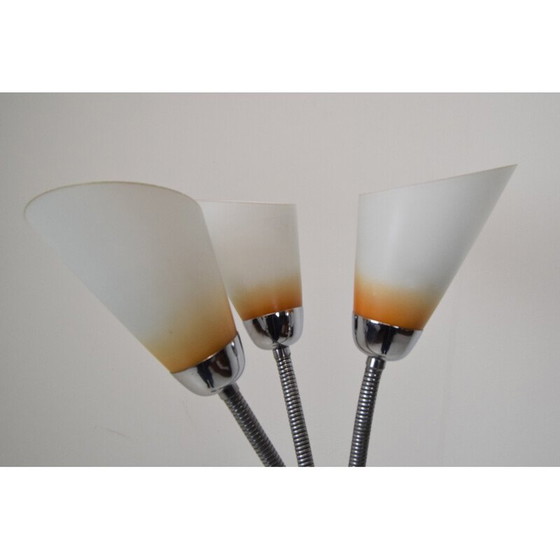 Image 1 of Lampada da terra vintage in vetro, metallo laccato e cromo, Cecoslovacchia anni '60