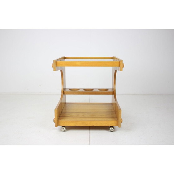 Image 1 of Vintage oak wood cart, Czechoslovakia 1960