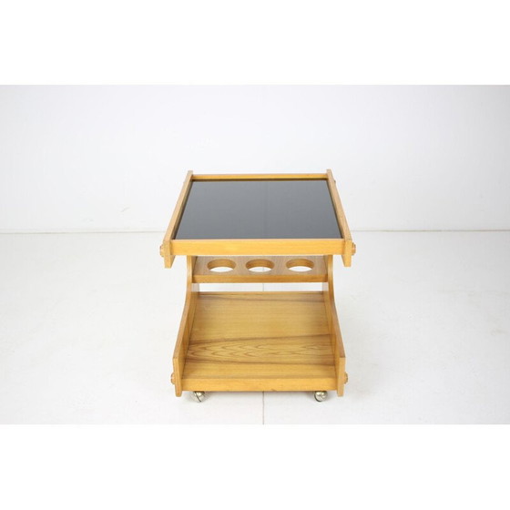 Image 1 of Vintage oak wood cart, Czechoslovakia 1960