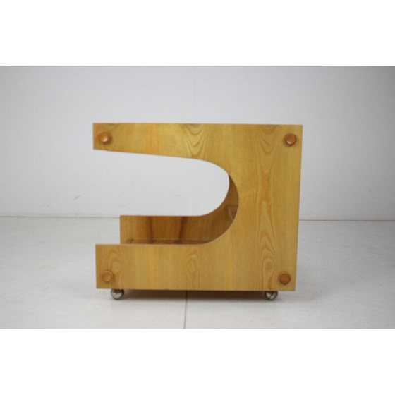 Image 1 of Vintage oak wood cart, Czechoslovakia 1960