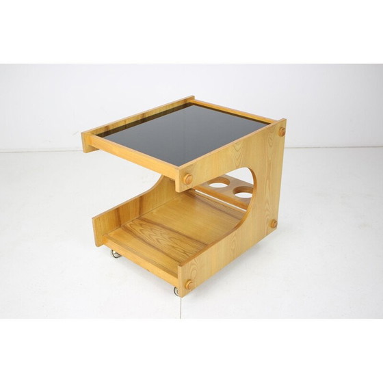 Image 1 of Vintage oak wood cart, Czechoslovakia 1960