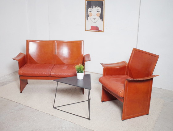 Image 1 of Matteo Grassi leather two-seater and armchair